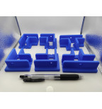 Daugkartinių kampo laikiklių baldinėms plokštėms komplektas skirtas 16/18/20/22 mm