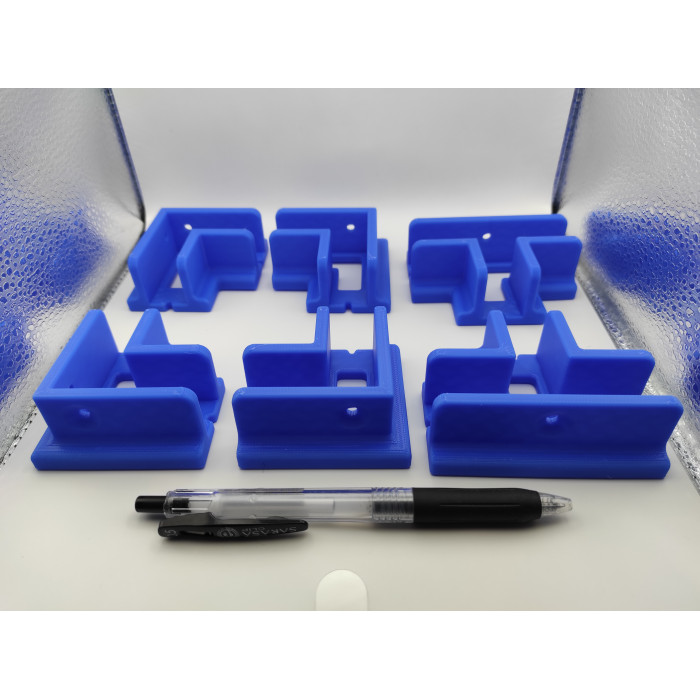 Set of reusable corner brackets for furniture boards for 16/18/20/22 mm