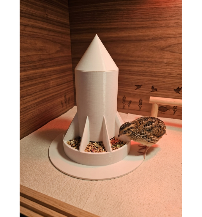 Talpi viščiukų lesykla su gravitaciniu pildymu ir dangčiu