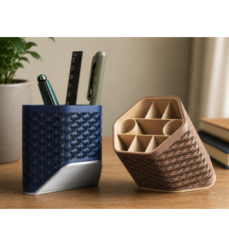 Kumiko stiliaus rašiklių laikiklis