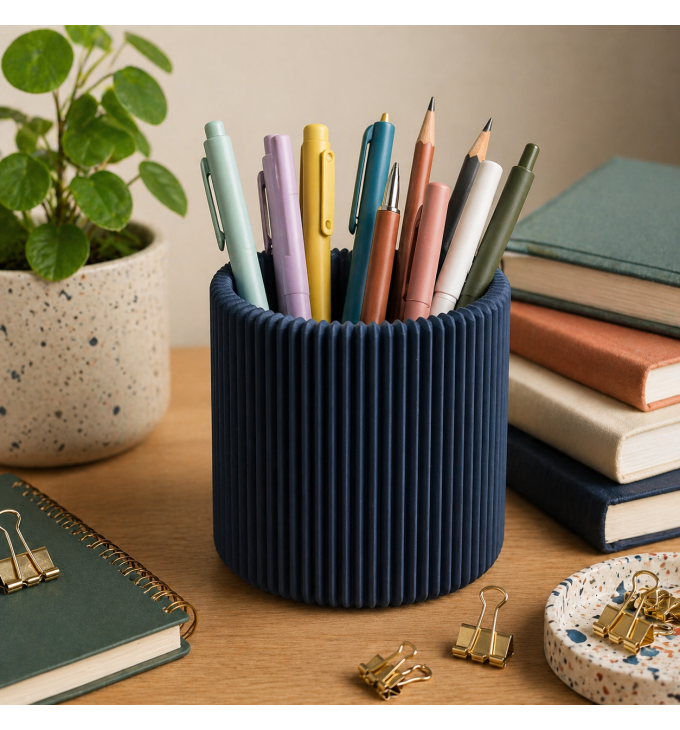 Modernus pieštukų indelis