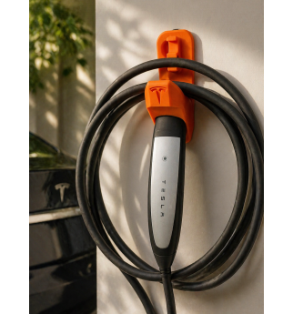 Tesla Type 2 įkrovimo laido laikiklis su kištuko lizdu