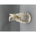 Decorative vase sculpture with acanthus leaves