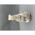 Decorative vase sculpture with acanthus leaves