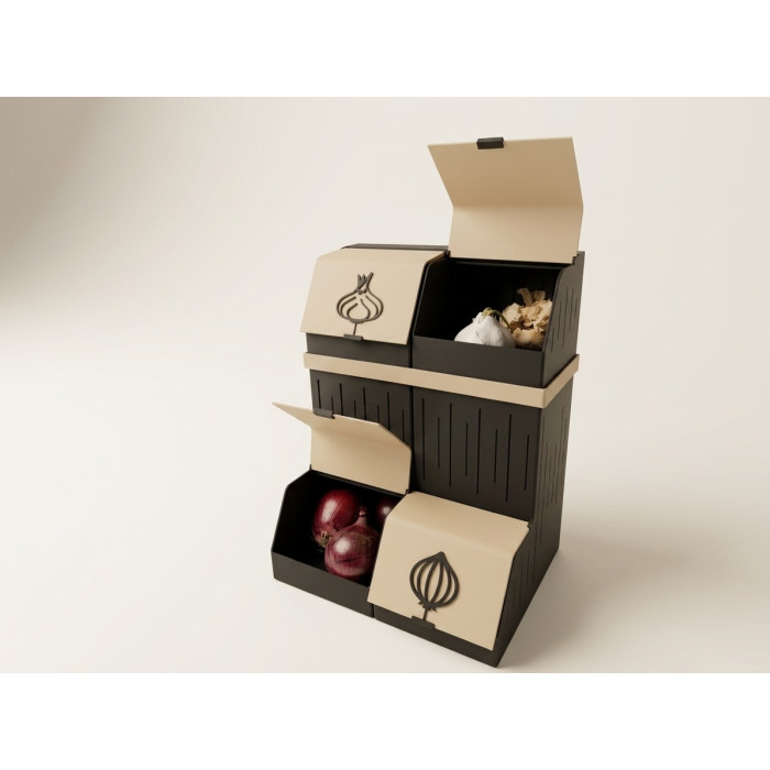 Box with lid - for onions, garlic, etc.