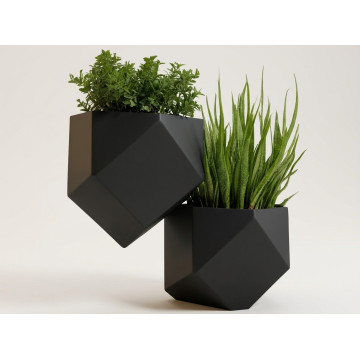 Modern wall low poly flower pot