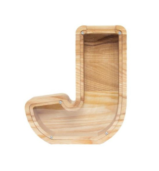 Mažesnė medinė taupyklė raidė"J"