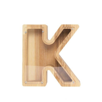Большая деревянная копилка буква 