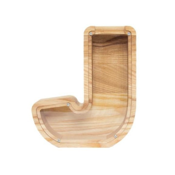 Smaller wooden piggy bank letter 
