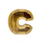 Mažesnė medinė taupyklė raidė"C"