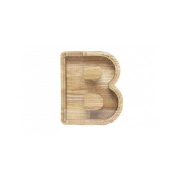 Smaller wooden piggy bank letter 