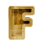 Didelė personalizuota medinė taupyklė Raidė