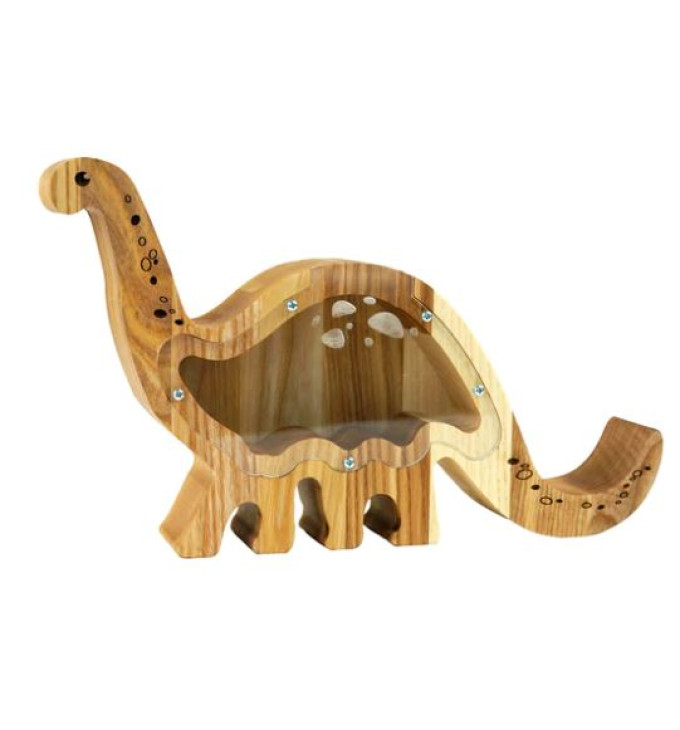 Medinė taupyklė "Dinozauras"