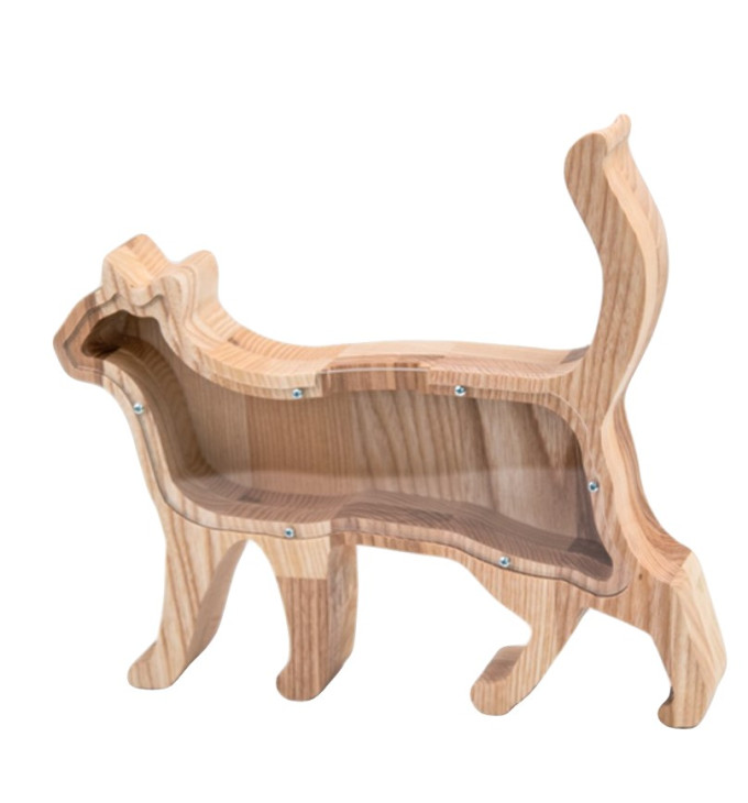 Medinė taupyklė "Katė"