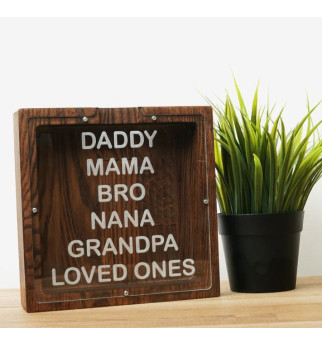 Medinė taupyklė "Kvadratas"