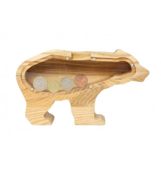 Medinė taupyklė "Lokys"