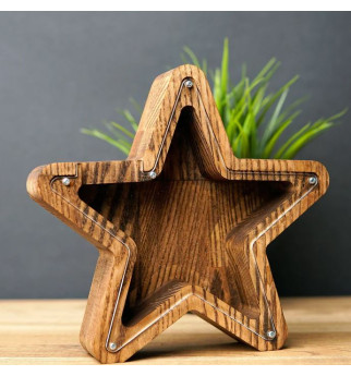 Medinė taupyklė "Žvaigždė"