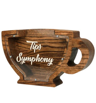 Medinis arbatpinigių puodelis"Tips"