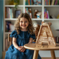 Didelė medinė taupyklė raidė „A“ (34 cm)