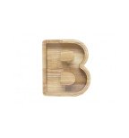 Didelė medinė taupyklė raidė "B"