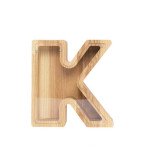 Didelė  medinė taupyklė raidė "K"