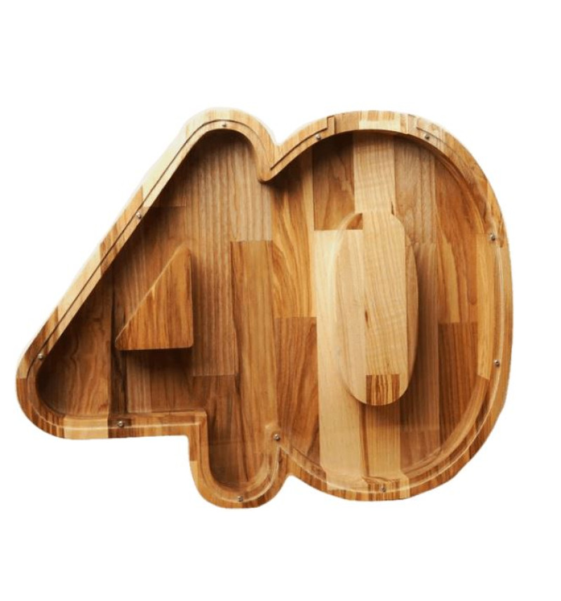Didelė medinė taupyklė skaičius (1-100)