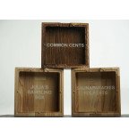 Medinė taupyklė "Kvadratas"