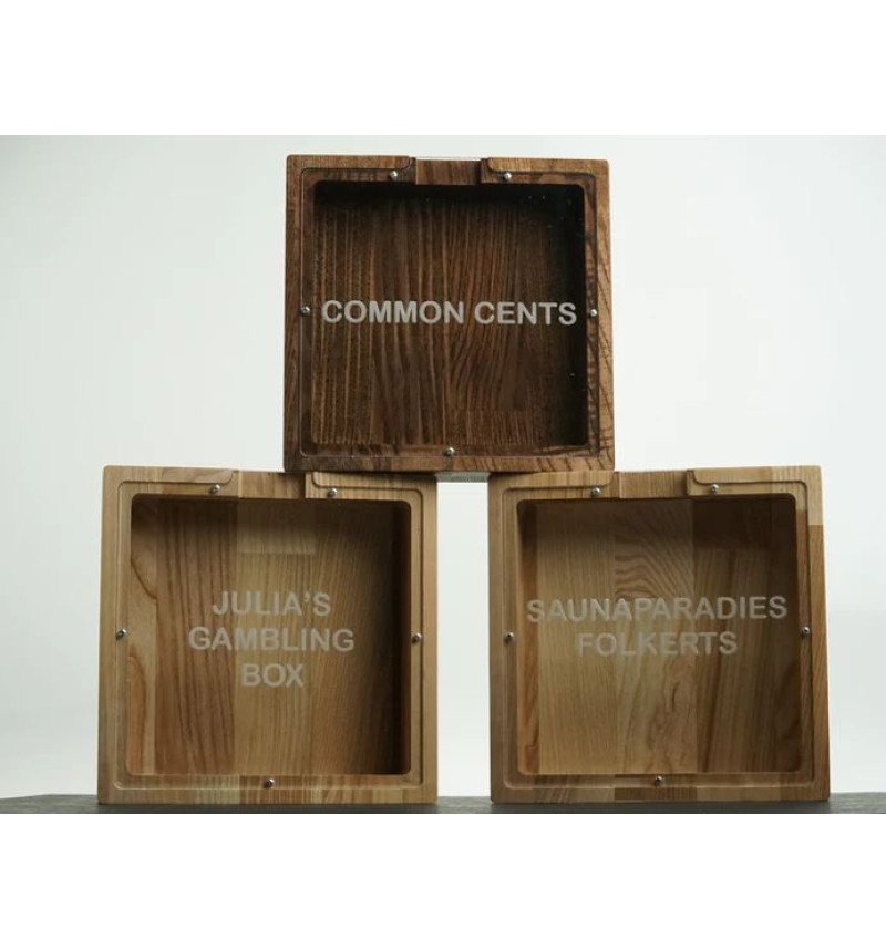 Medinė taupyklė "Kvadratas"