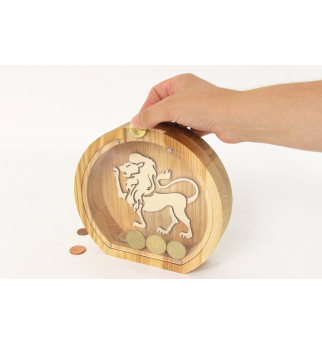 Personalizuota medinė taupyklė "Zodiako ženklas"