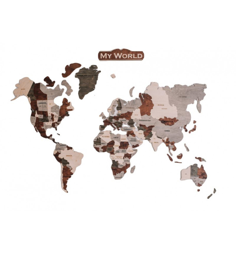 Margas medinis pasaulio žemėlapis