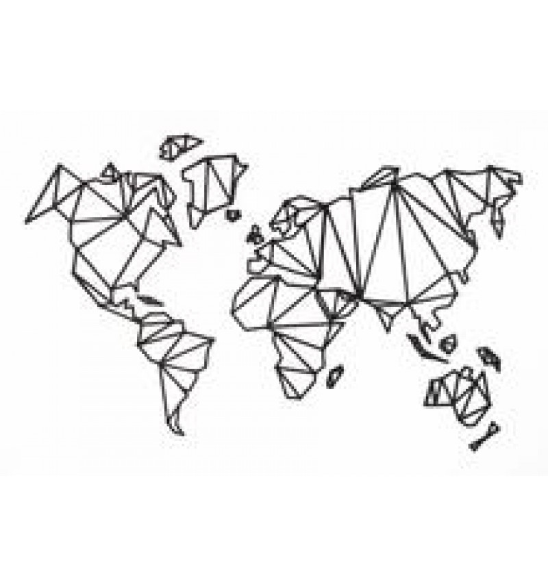 Origami pasaulio žemėlapis
