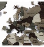 Sluoksniuotas įvairiaspalvis pasaulio žemėlapis