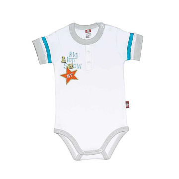 Short-sleeve white baby bodysuit „Lion Cub“
