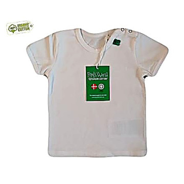 Short-sleeve white baby T-shirt