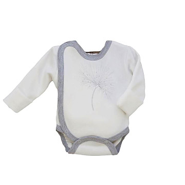 Vilaurita white warm-lined baby bodysuit with mittens „Perla“