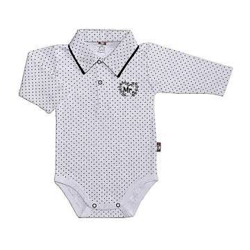 White baby bodysuit „Little Dot“