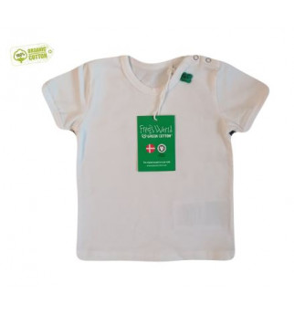 Balti marškinėliai trumpomis rankovėmis