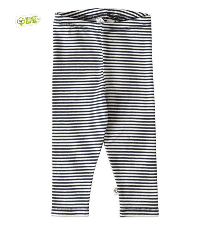 Dryžuotos organinės medvilnės kelnės