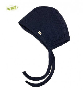 Mėlyna kepurė su raišteliais