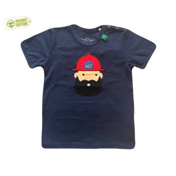 Blue baby T-shirt „Gaisrininkas“