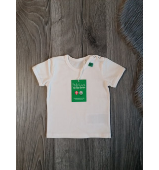 Balti marškinėliai trumpomis rankovėmis