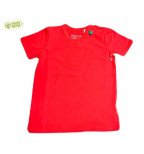 Raudoni marškinėliai trumpomis rankovėmis