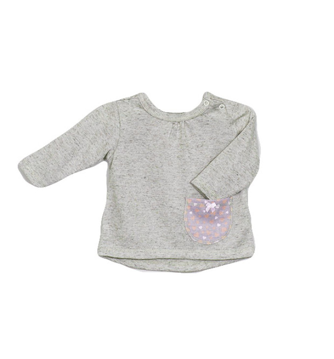 Vilaurita pilki marškinėliai kūdikiui "Jolė" 