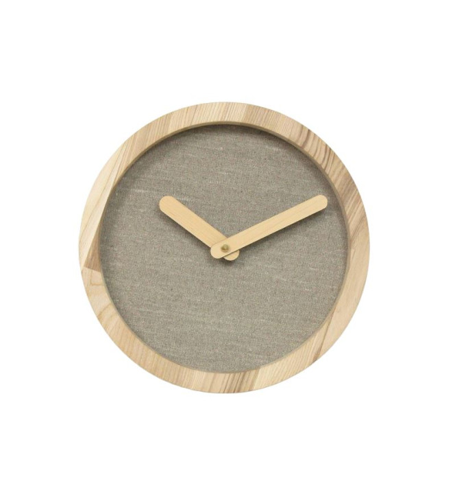 Apvalios formos šviesus medinis sieninis laikrodis