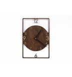Stačiakampio formos medinis sieninis laikrodis "Laikas"
