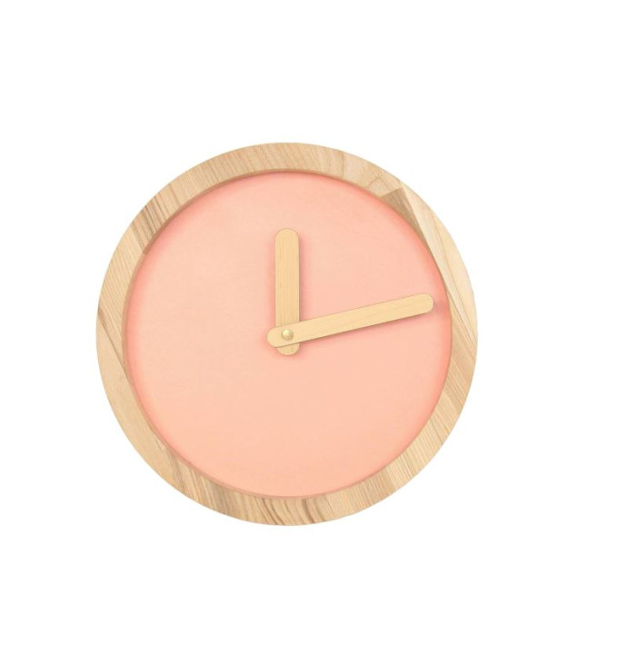 Šviesus apvalus sieninis laikrodis