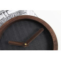Dark round wall clock
