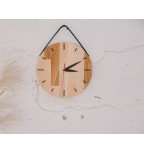 Apvalios formos medinis sieninis laikrodis "Medis"