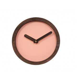 Apvalios formos tamsus medinis sieninis laikrodis "Laikas"