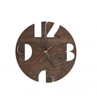 Apvalus medinis sieninis laikrodis